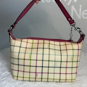 y2k COACH Heritage Plaid Mini Purse Shoulder Bag Wristlet thumbnail 2