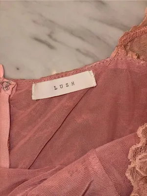 LUSH Pink Floral Lace Sheer Overlay Maxi Dress Small NWOT thumbnail 5