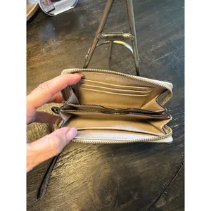 Michael Kors Brown Snakeskin‎ Embossed Leather Zip Around Wristlet Wallet GUC thumbnail 5