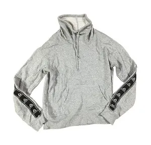 Reebok womens grey high neck sweatshirt with‎ pocket size small thumbnail 1