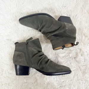New KELSI DAGGER Brooklyn Ego Suede Slouch Ankle Boot Size‎ 7.5 Olive Green Boho thumbnail 7