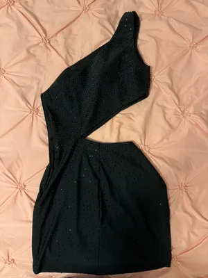 Ashley Lauren sparkle black dress size 4 thumbnail 4