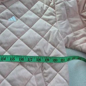 Adidas Womens Quilted Bomber Jacket Pink Full Zip Diamond Quilt IM5566‎ Size M thumbnail 10