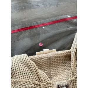 Oli & Hali Tan Waffle Knit Hook‎ & Eye Corset Cropped Hoodie JT0031 Womens Small thumbnail 6