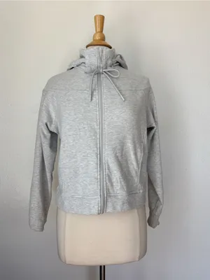 Yogalicious Light Gray Full-Zip Hooded Sweatshirt thumbnail 7
