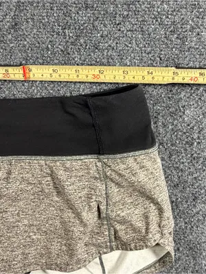 Lululemon Speed Up Shorts Womens 4 Gray Running Athletic Lined Zip Pocket thumbnail 6