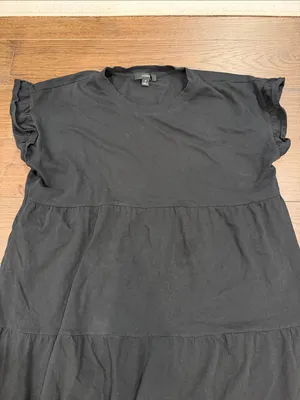 J.Crew Women’s Black Tiered Short Sleeve Mini Dress Size Small - C1-138 thumbnail 3