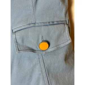Color‎ Me Courtney Dress Womens 0 Blue Denim Alle Utility Fit And Flare Mini thumbnail 8