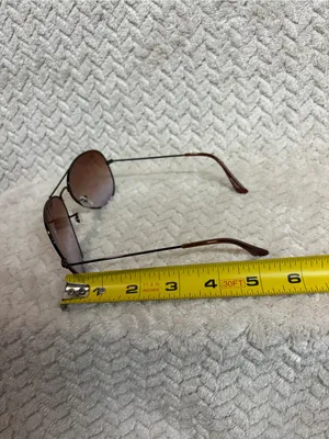 Rivanchy Aviator Sunglasses Brown Gradient Lens Metal Frame‎ Retro Vibe thumbnail 7