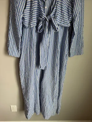 Anthropologie Porridge Tie-Front Shirt Dress XL thumbnail 6
