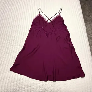 Victoria’s Secret Purple Lingerie Chemise Slip Nightie L Large Lace Trim thumbnail 8