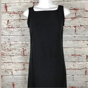 Eileen Fisher Dress Size Small 100% Silk Black Maxi Sleeveless Casual Career thumbnail 2