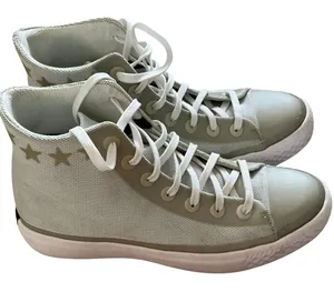 Converse Chuck Taylor modern high top sneakers grey knit with stars size 8 thumbnail 1