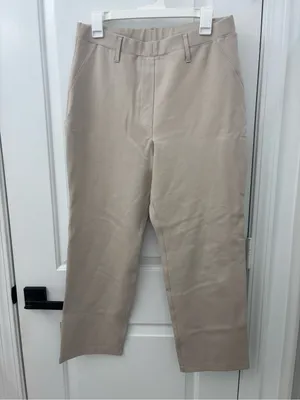 Quince ultra stretch ponte straight leg pants ecru large thumbnail 2