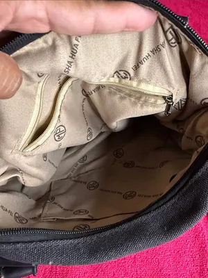 Black Canvas Tote with Dual Handles and Shoulder Strap thumbnail 5