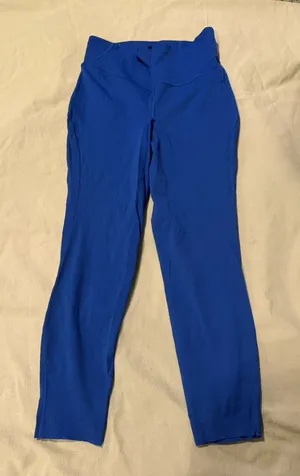 Lululemon‎ Size 10 Base Pace HR Crop 23" Tight Leggings PSYH Psychic Blue thumbnail 1