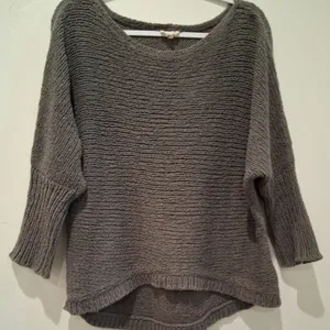 Eileen Fisher Knit Sweater Gray Pullover Chunky 100% Organic Cotton women size S thumbnail 1