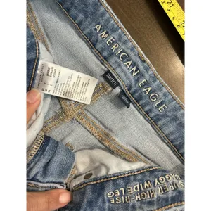 American Eagle Super High Rise Baggy Wide Leg Jeans Womens size 2 Grunge Skater thumbnail 6