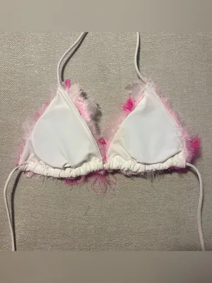 Handmade Flamingo Feather Costume Top 🦩 thumbnail 2