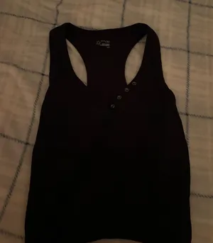 Black button up tank offline by aerie  thumbnail 1