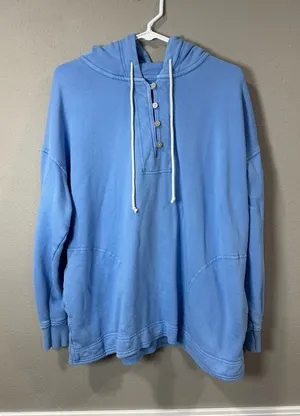 Aerie Oversized Women’s Henley Button Neck Pullover Size XS thumbnail 1