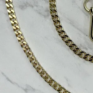 Gold Tone Flat Chain Link Purse Handbag Replacement Strap 46" ✨ thumbnail 5