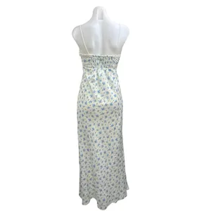Kiss The Sky Juliette White Blue Floral Sleeveless Cami Camisole Maxi Dress XS thumbnail 2