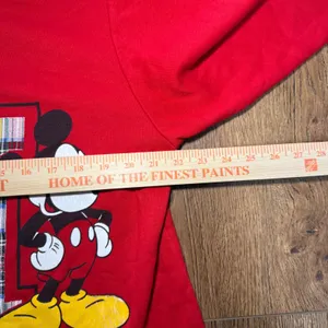 VTG 90s USA Made Mickey Unlimited Red Plaid Collar Sweatshirt Womens M‎ Disney thumbnail 8