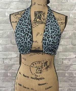 Shade & Shore Leopard Print Reversible Bikini Top thumbnail 1