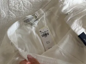 Abercrombie & Fitch white linen skirt thumbnail 9