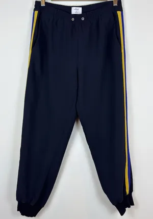 Aritzia Wilfred Buffon Jogger Pants M Navy Yellow Blue Side Stripe Track Pants thumbnail 1