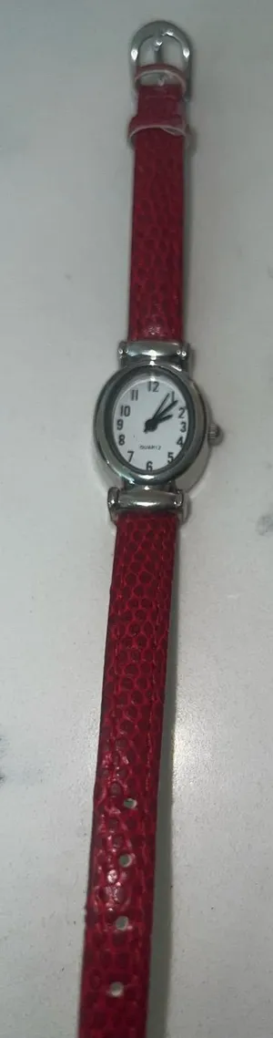 Classic Red Leather Strap Women's Watch thumbnail 1