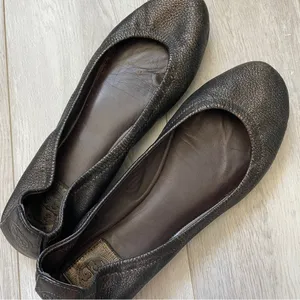 Tory Burch Flats eddie bronze metallic ballet womens Brown (size 8.5) chic work thumbnail 2