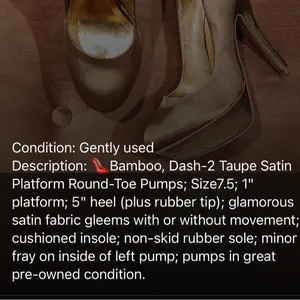 𝅺Bamboo Satin Platform Heels thumbnail 2