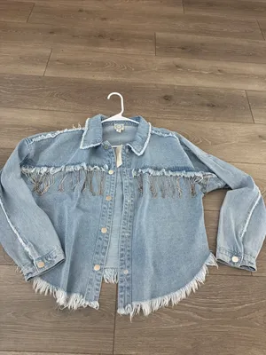 Fringe denim jacket thumbnail 2