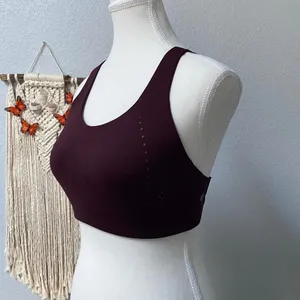 Lululemon Airsupport Sports Bra High Support Purple Burgundy Racerback Gym thumbnail 3