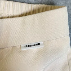 Manfinity UrbanChill Wide Leg‎ Women Large Cream Pleated Side Stripe Flaw GUC thumbnail 6