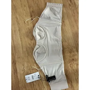 Zara sparkly corset size XS tan off white crop top going out top thumbnail 6