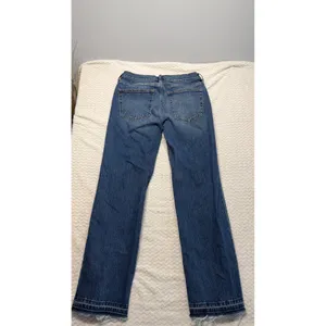 GAP Womens Medium Wash Bootcut Jeans Raw Frayed Hem Size 29 8R Blue Denim thumbnail 3