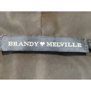 Brandy Melville Black Full Zip Hooded Windbreaker California Malibu Unisex thumbnail 2