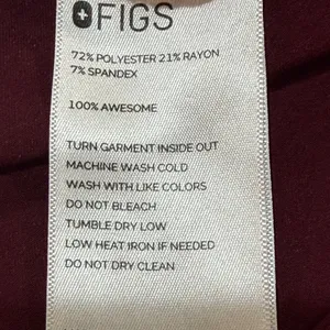 FIGS Catarina One Pocket Scrub Top Burgundy XS Healthcare Nurse Hospital Uniform thumbnail 5