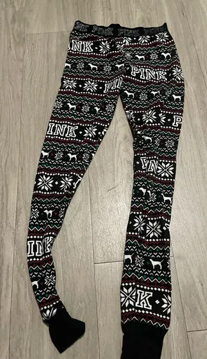 PINK Victoria's Secret Black Holiday Isle Leggings thumbnail 1
