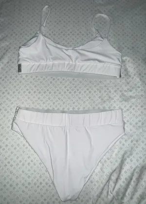 Boutique White & Silver Bikini Set thumbnail 5