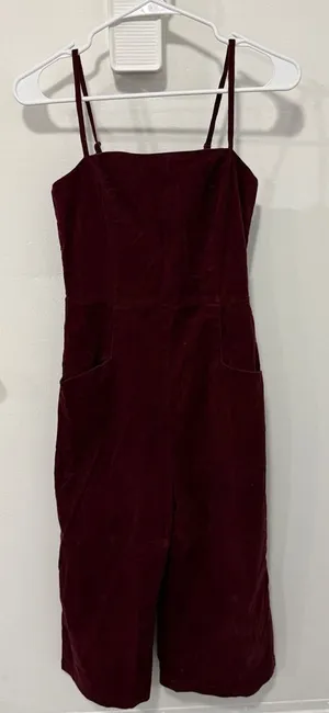Lulus Red Corduroy Jumpsuit thumbnail 1