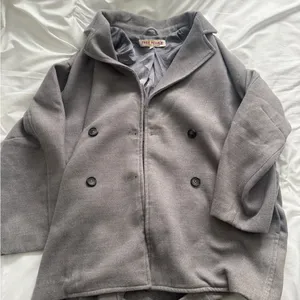 Free People Gray Pea Coat thumbnail 1