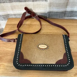 Riata Tan‎ And Brown Crossbody Purse thumbnail 1