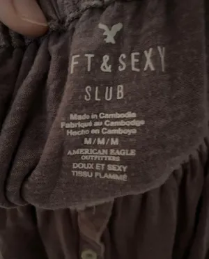 American Eagle Purple Off-The-Shoulder Top thumbnail 2