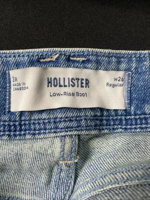 Hollister Low Rise Bootcut Jeans Light Denim Womens Flap Pocket Y2K Style 26 2R thumbnail 6