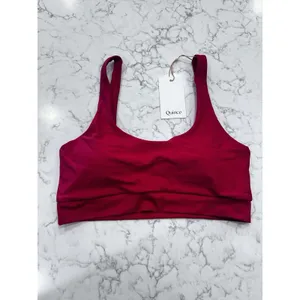NWT Quince Cherry Red Italian Tank Bikini Top Size Medium thumbnail 3