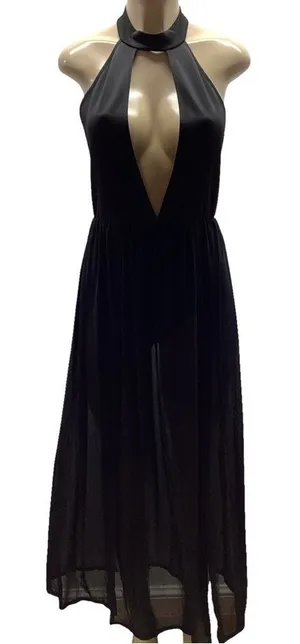 Tic Toc Size Large Black Dress will take you from a beachside to rendezvous. thumbnail 1